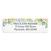 Floral Rain Return Address Label