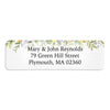 Draping Floral Return Address Label