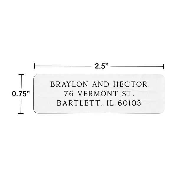 Standard Serif Return Address Label