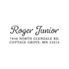 Script Return Address Stamp - Self-Inking - Handwritten & Script (Roger Junior Design)