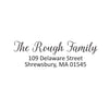 Script Return Address Stamp - Self-Inking - Handwritten & Script (Rough Family Design)
