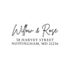 Script Return Address Stamp - Self-Inking - Handwritten & Script (Willow and Rose Design)