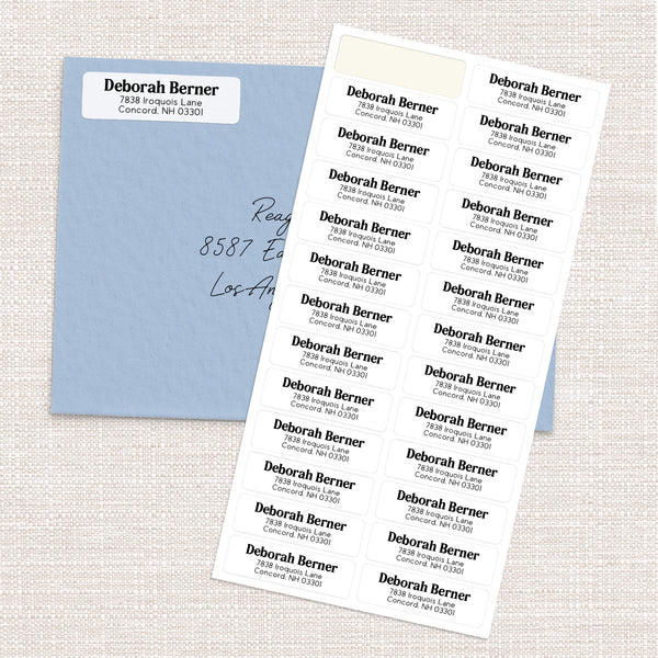 Bold Serif Return Address Label