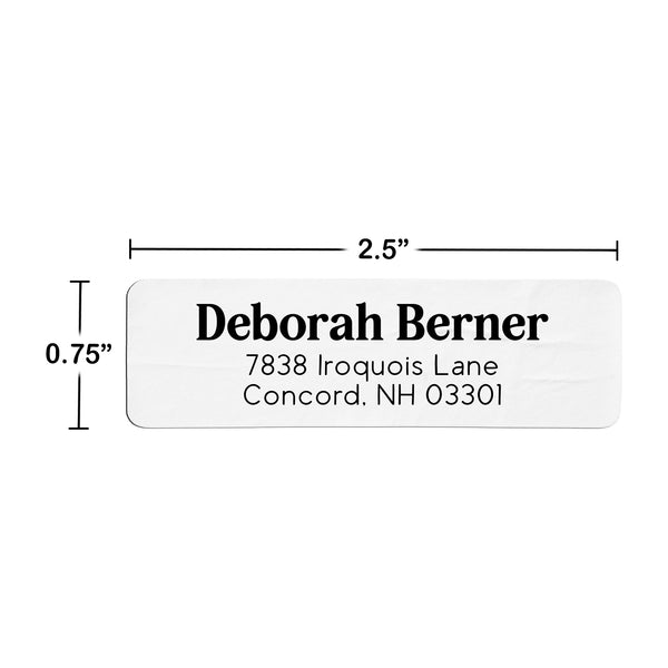 Bold Serif Return Address Label