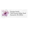 Purple Blossom Flower Return Address Label