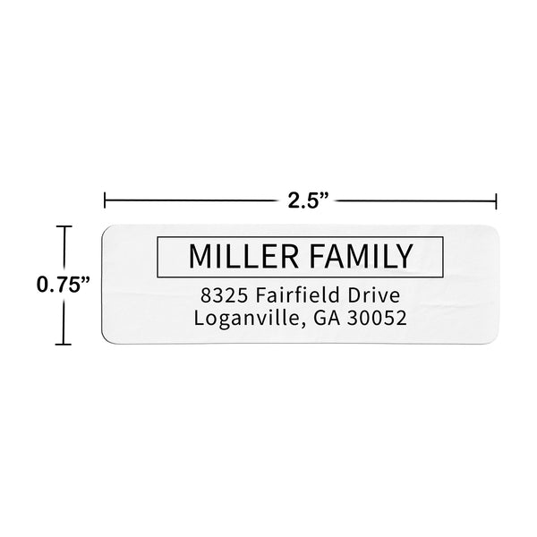Boxed Name Return Address Label