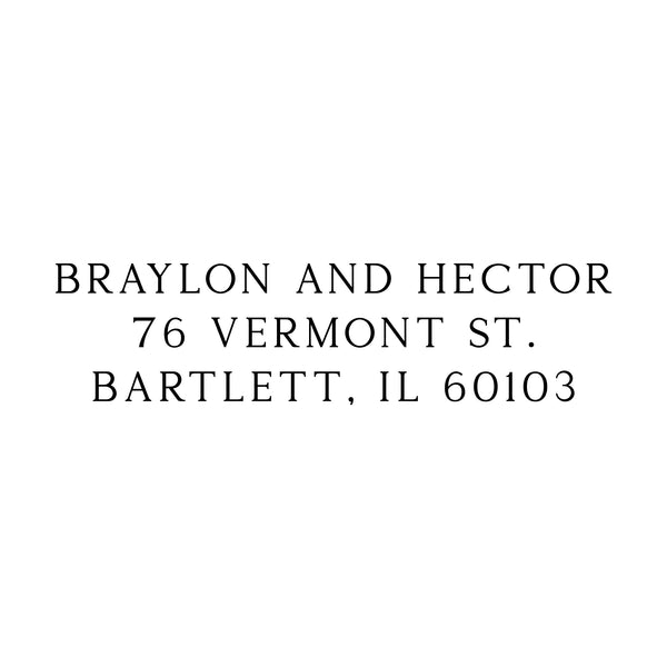 Modern Return Address Stamp - Self-Inking - Modern & Minimal (Braylon and Hector Design)
