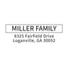 Name Border Standard Return Address Stamp - Self-Inking - Modern & Minimal (Miller Family Design)