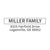 Name Border Standard Return Address Stamp - Self-Inking - Modern & Minimal (Miller Family Design)