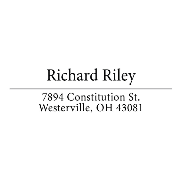 Standard Lined Return Address Stamp - Self-Inking - Modern & Minimal (Richard Riley Design)