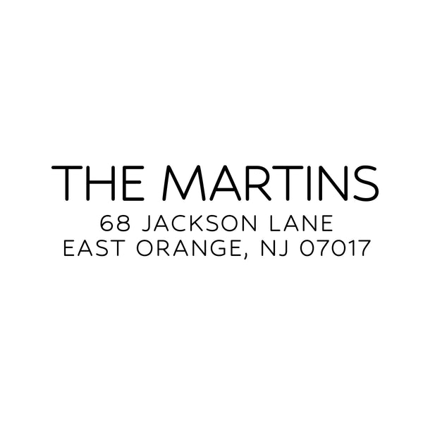 Thin Bold Return Address Stamp - Self-Inking - Modern & Minimal (The Martins Design)