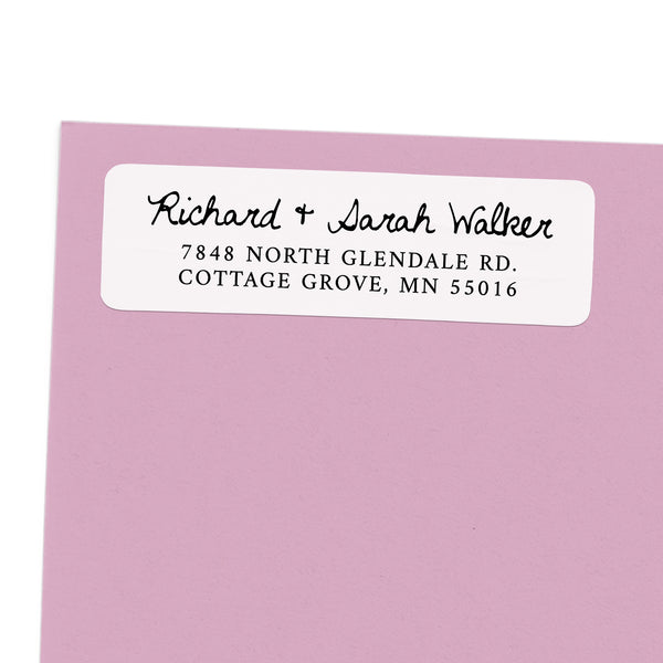 Handwritten Script Return Address Label