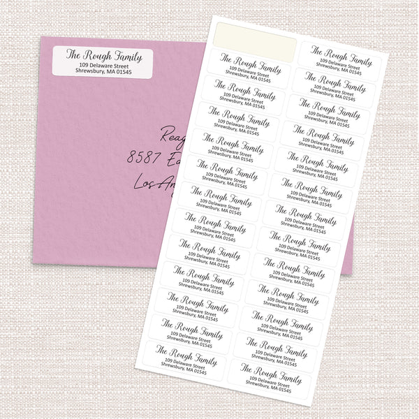 Timeless Script Return Address Labels (156 Labels)