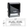 Scrip Return Address Stamp - Self-Inking - Handwritten & Script (Madden Riddle Design)
