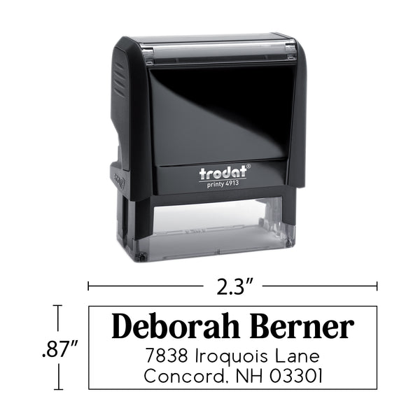 Bold Serif Return Address Stamp - Self-Inking - Modern & Minimal (Deborah Berner Design)