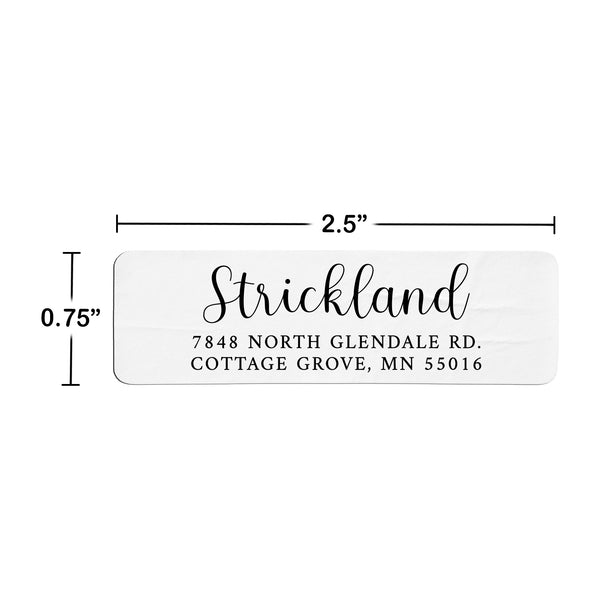 Minimalist Classic Script Return Address Labels