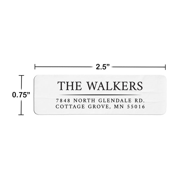 Standard Lined Return Address Label