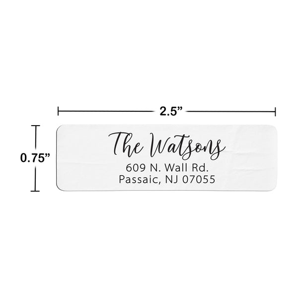 Modern Script Return Address Labels
