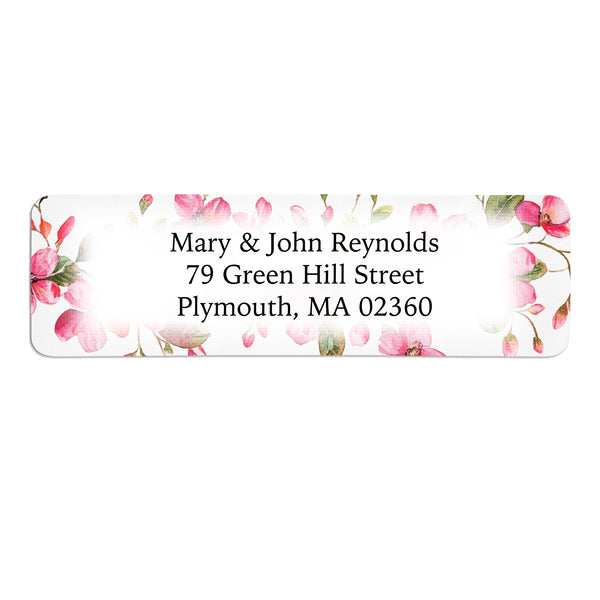 Pink Blossom Return Address Label