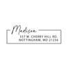 Script Border Return Address Stamp - Self-Inking - Handwritten & Script (Madison Design)