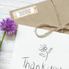 Pink, Yellow & Green Floral Border Return Address Label