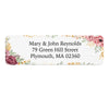 Red & Yellow Floral Border Return Address Label