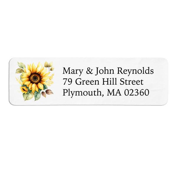 Sunflower Return Address Label