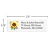 Sunflower Return Address Label