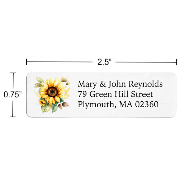Sunflower Return Address Label