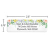 Floral Rain Return Address Label