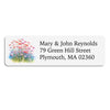 Pink Field of Flowers Return Address Label