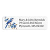 Floral Blue Jay Return Address Label