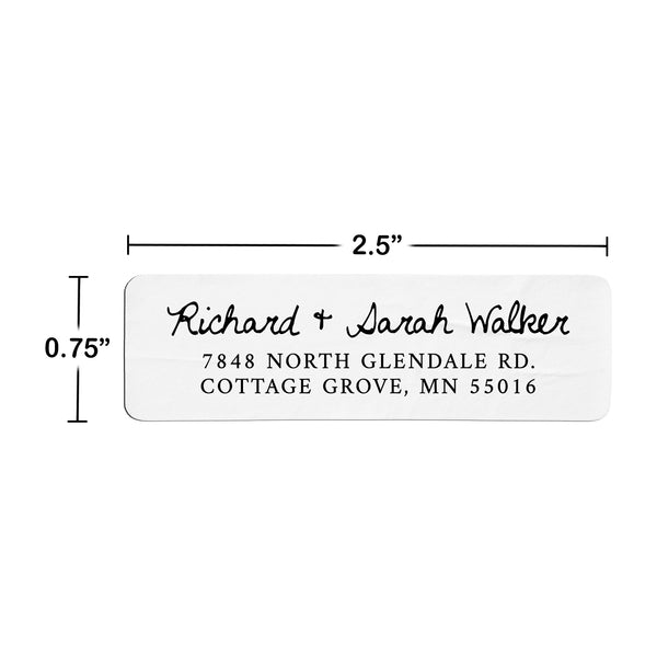 Handwritten Script Return Address Label