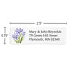 Purple Saffron Flower Return Address Label