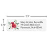 Red Roses Return Address Label