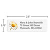 White Daisy Return Address Label