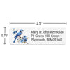 Floral Blue Jay Return Address Label
