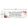 Red & Yellow Floral Border Return Address Label
