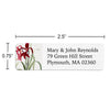 Red Orchid Return Address Label
