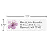 Purple Blossom Flower Return Address Label