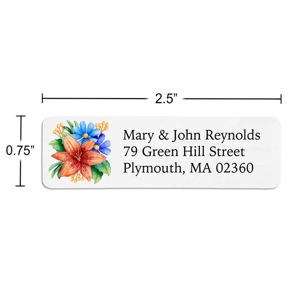 Tropical Lily Return Address Label