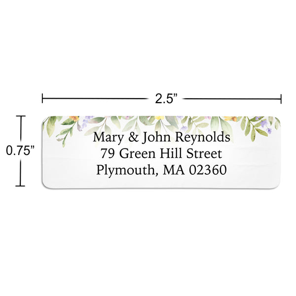 Draping Floral Return Address Label