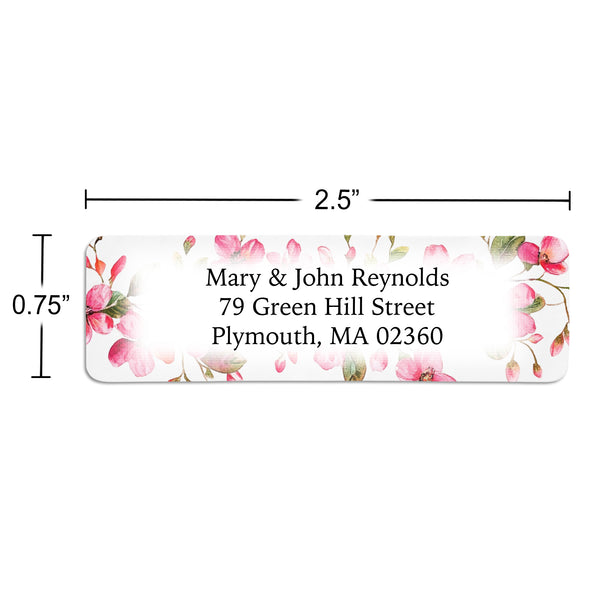 Pink Blossom Return Address Label