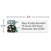 Blue Hydrangea Floral Return Address Label