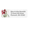 Red Orchid Return Address Label