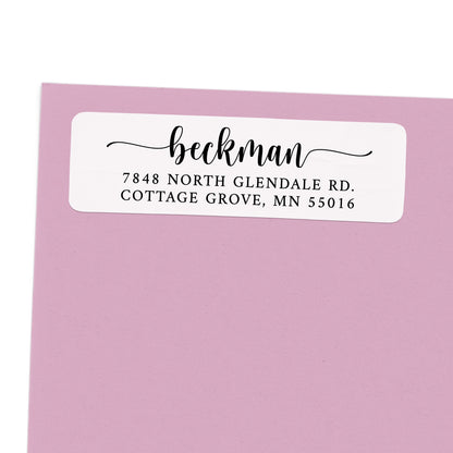Elegant Flourish Script with Tails Return Address Label (156 Labels)