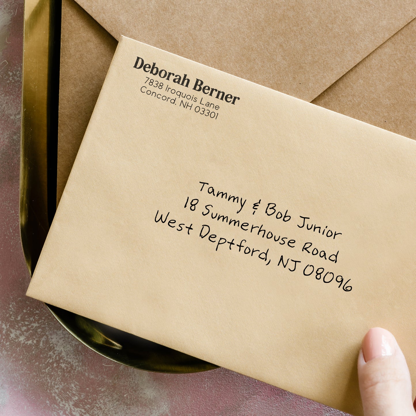 Personalized Return Address Stamp - Self-Inking - Modern & Minimal (Deborah Berner Design)