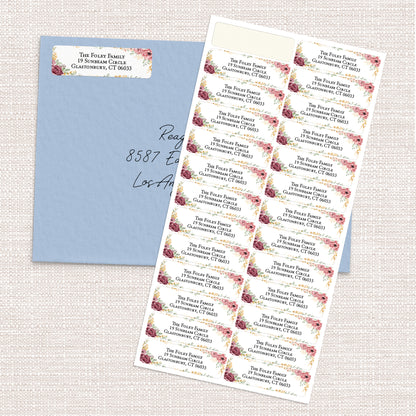 Personalized Return Address Labels - Sheet - Floral & Nature Labels (156 Labels)