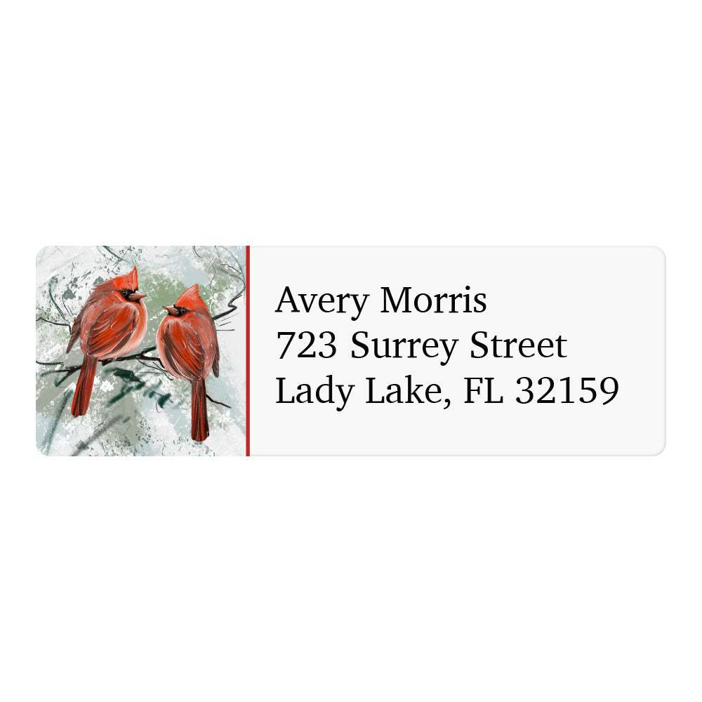 Cardinal Friends Personalized Return Address Label (Small)