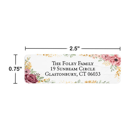 Personalized Return Address Labels - Sheet - Floral & Nature Labels (156 Labels)